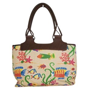 Cappelli Strawworld Fish Print Bag.